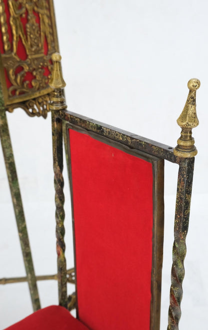 EstablishedLines Demi Lune Bronze Ornaments Mount Decorated Petit Console Table w/ Chair Mint