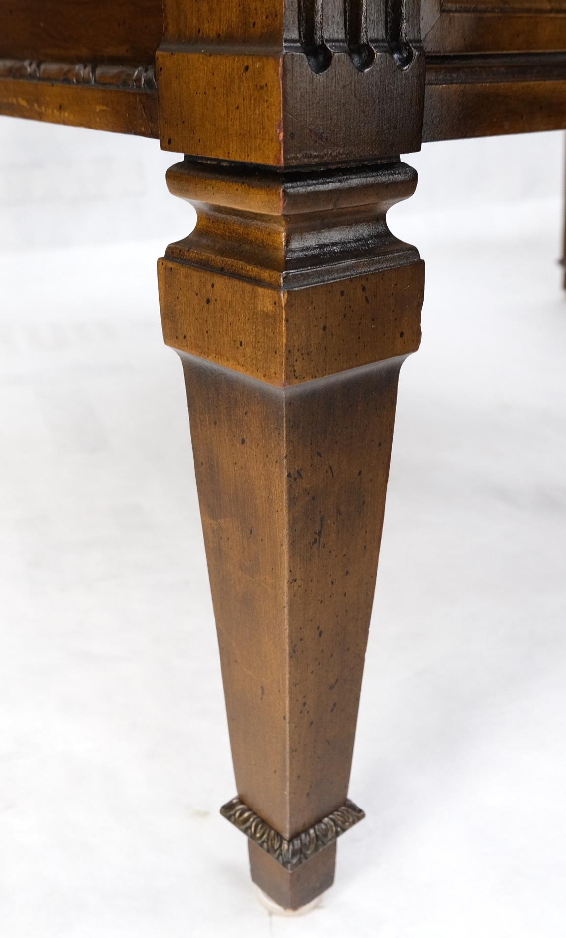 EstablishedLines Pair Vintage Travertine Tops Cherry or Walnut Two Drawers End Tables Nightstands