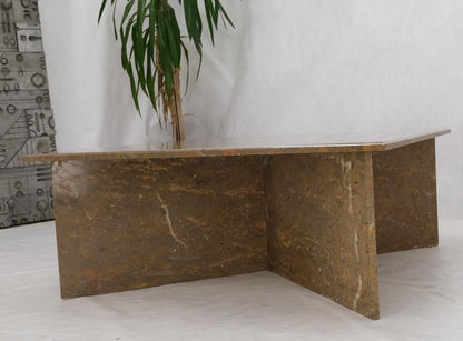EstablishedLines Multicolor Marble X Base Square Marble Coffee Table