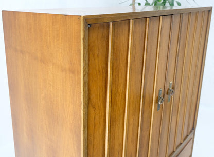 EstablishedLines Mid-Century Modern Double Door Compartment Walnut Gentleman's Chest Dresser MINT