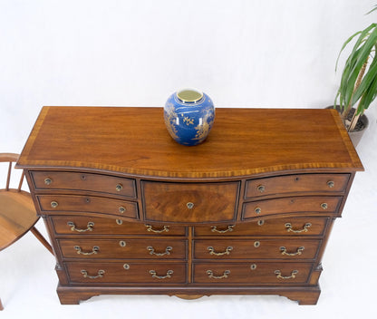 EstablishedLines Banded Top Mahogany Inlayed Bracket Feet 11 Drawers Dresser Credenza MINT!