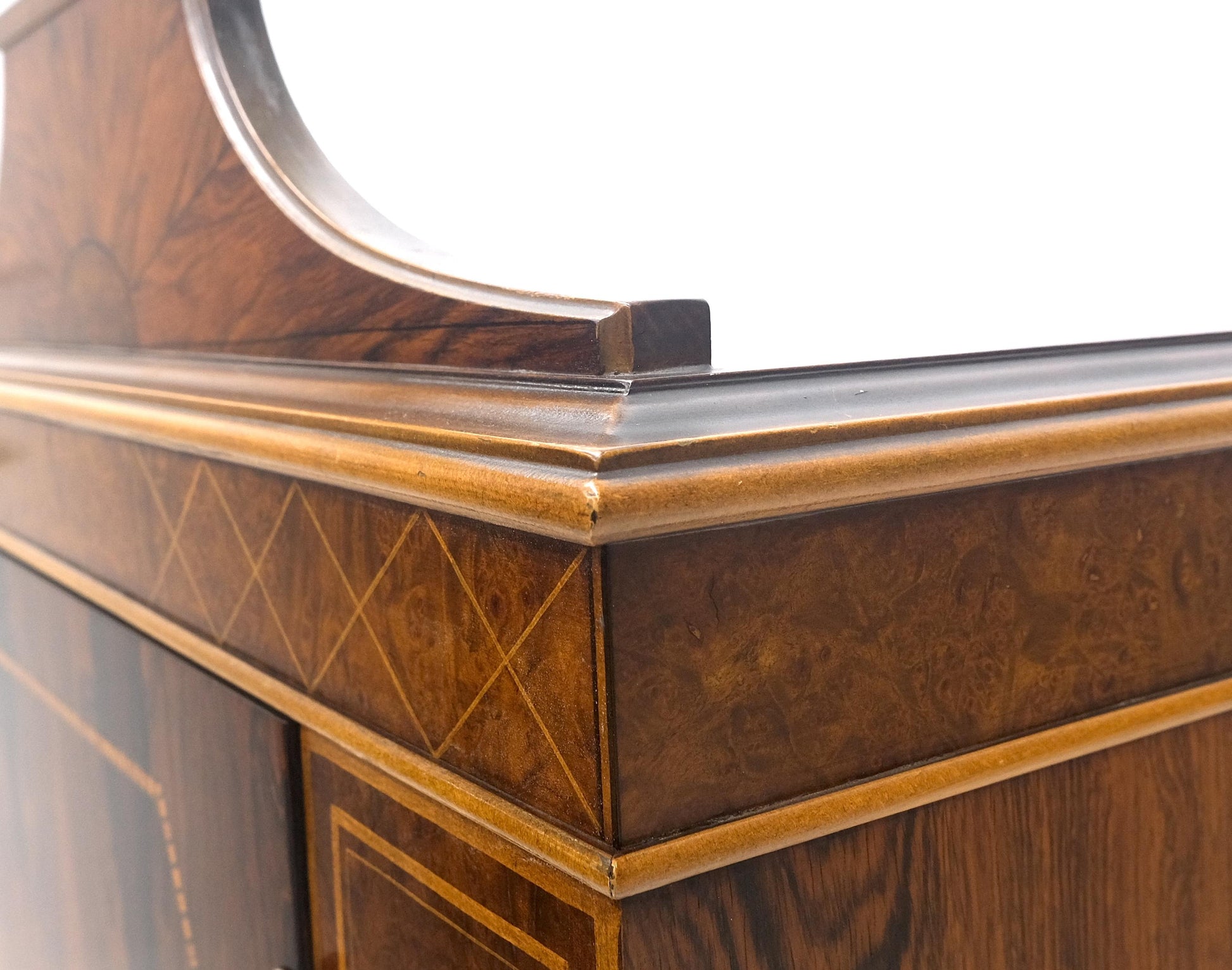 EstablishedLines Rosewood French Art Deco Tapered Legs Cupboard Buffet Breakfront Cabinet MINT!
