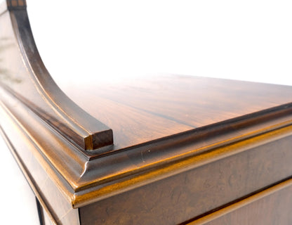 EstablishedLines Rosewood French Art Deco Tapered Legs Cupboard Buffet Breakfront Cabinet MINT!