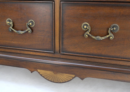 EstablishedLines Banded Top Mahogany Inlayed Bracket Feet 11 Drawers Dresser Credenza MINT!