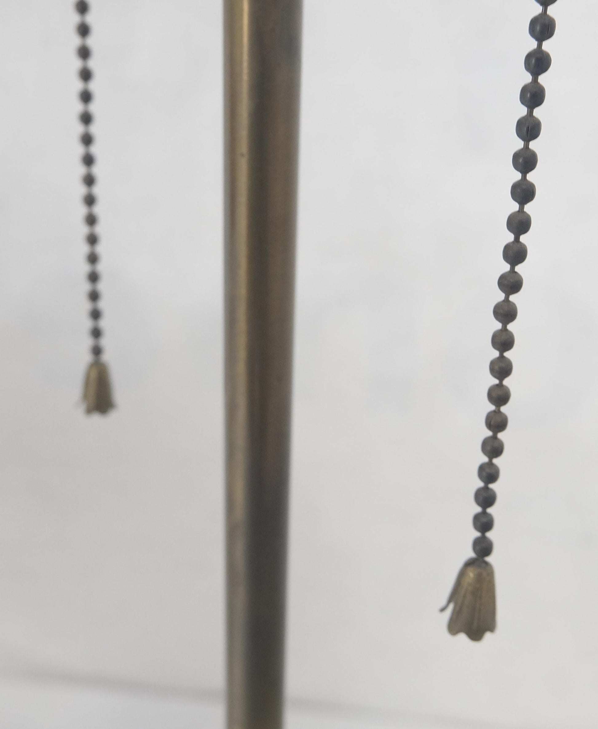 EstablishedLines Pair of Porcelain Pottery Ceramic Hexagon Base Onion Shape Lamps Bamboo Motive