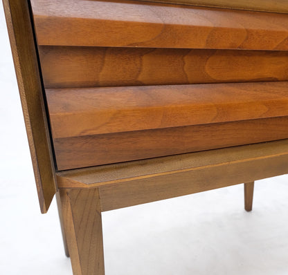 EstablishedLines Pair Two Drawers Walnut Mid-Century Modern End Side Night Stands Tables Mint!