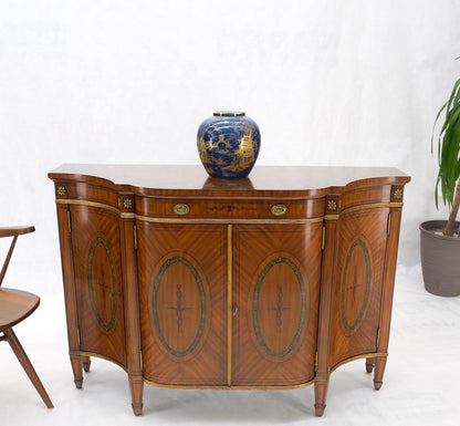 EstablishedLines Adams Style Paint Decorated Sideboard Credenza Two Door Cabinet Satin Wood MINT!