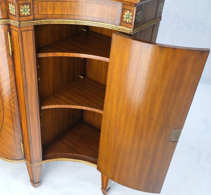 EstablishedLines Adams Style Paint Decorated Sideboard Credenza Two Door Cabinet Satin Wood MINT!