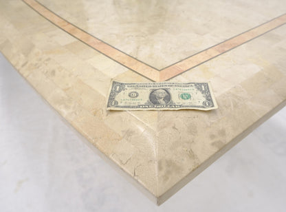 EstablishedLines Tessellated Stone Tile Mid-Century Modern Boat Shape Dining Table