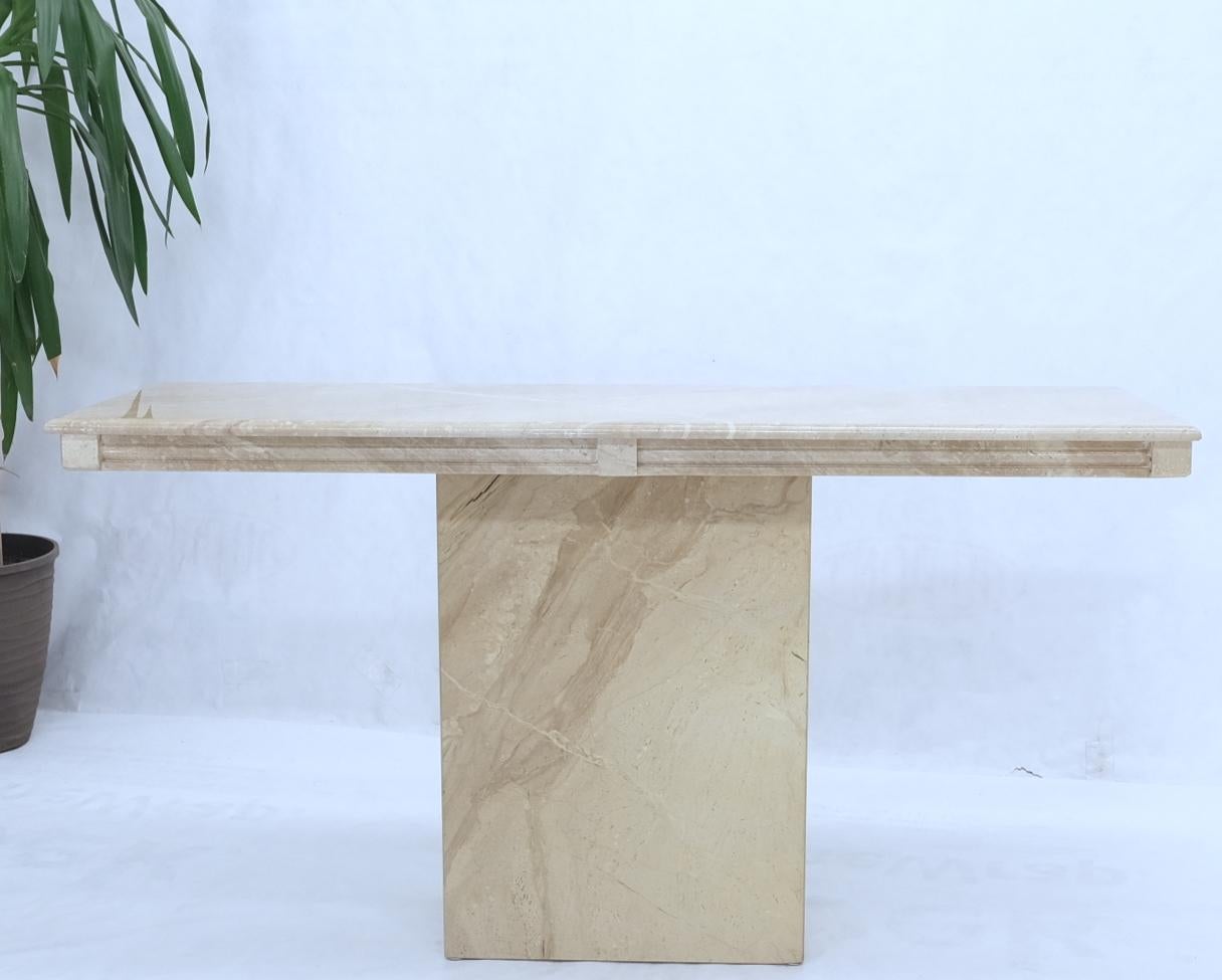 EstablishedLines Polished Travertine Five Feet Long Wall Console Sofa Table