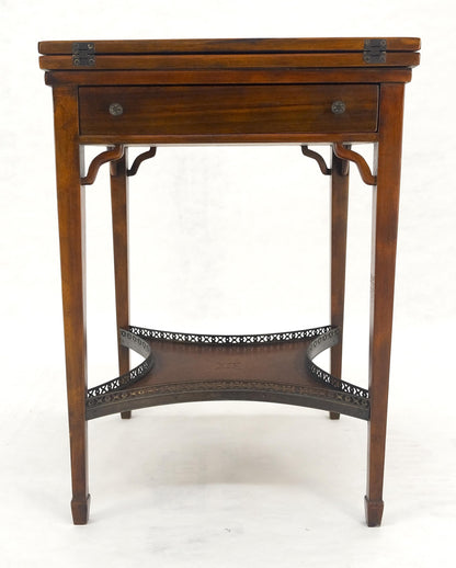 EstablishedLines Theodore Alexander One Drawer Leather Top Folding Top Game Table MINT