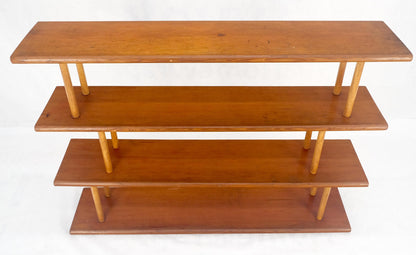 EstablishedLines Country Arts & Crafts Style c1960s Red Cedar wall Shelves on Dowels Bookcase