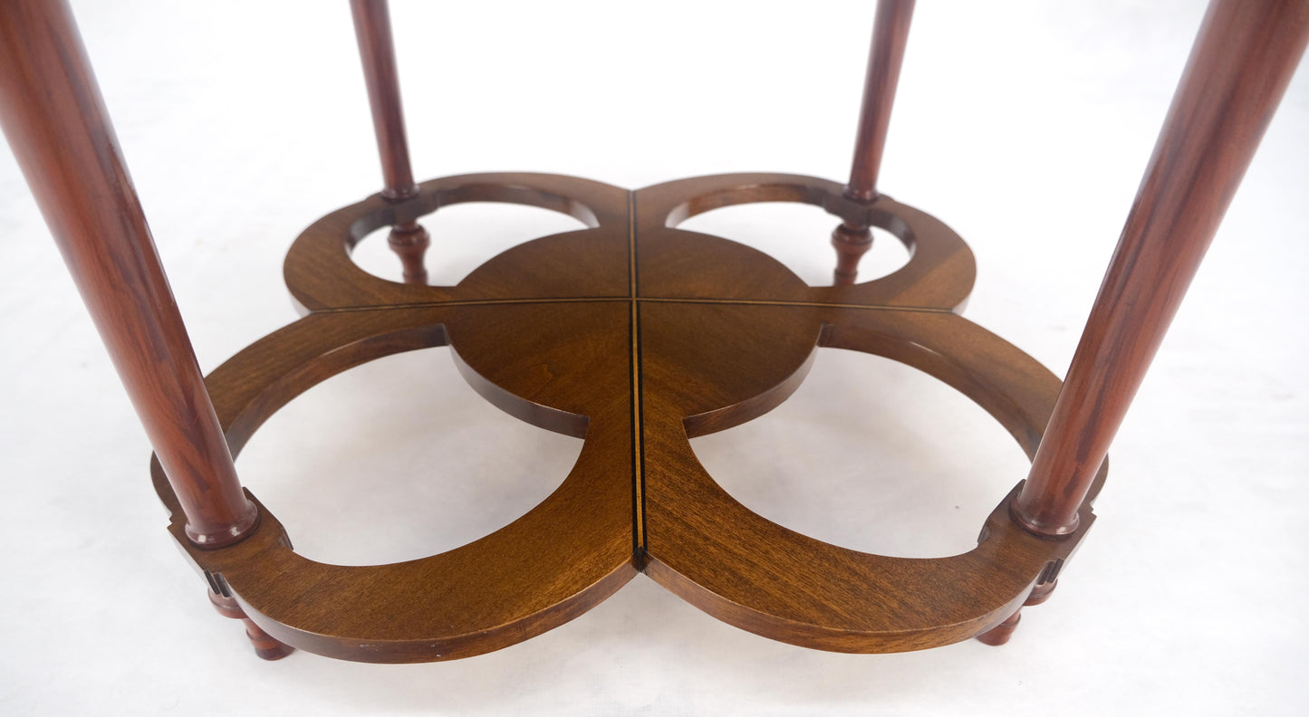 EstablishedLines Very Fine Mother of Pearl Decorated 24" Round Side Lamp Table Stand