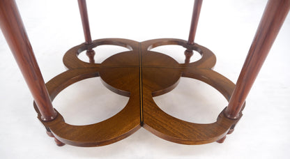 EstablishedLines Very Fine Mother of Pearl Decorated 24" Round Side Lamp Table Stand