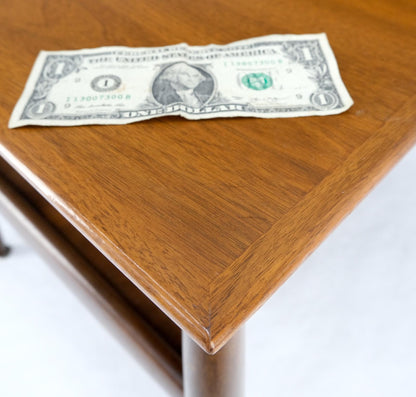 EstablishedLines Pair Walnut American Mid-Century Modern One Drawer Step End Tables Stands Mint!