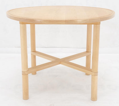EstablishedLines H/S Haslev Danish Mid Century Modern Solid Birch Round Side End Table Stand MINT