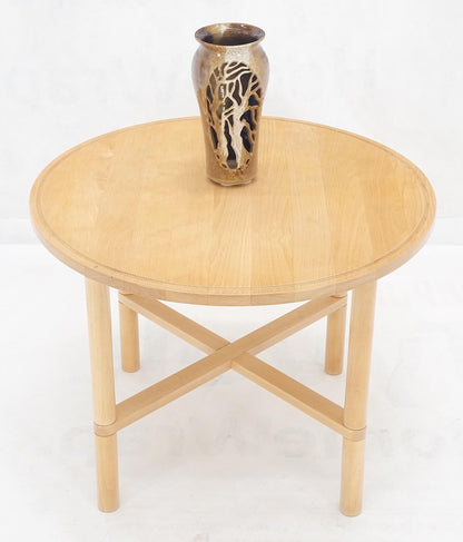 EstablishedLines H/S Haslev Danish Mid Century Modern Solid Birch Round Side End Table Stand MINT