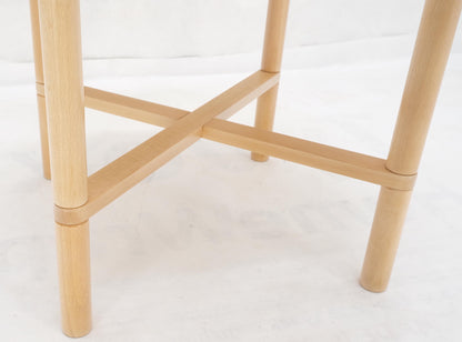 EstablishedLines H/S Haslev Danish Mid Century Modern Solid Birch Round Side End Table Stand MINT