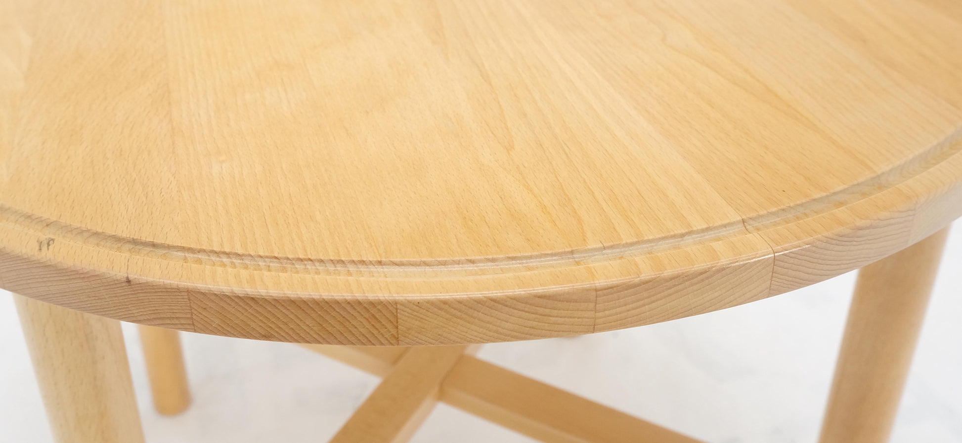 EstablishedLines H/S Haslev Danish Mid Century Modern Solid Birch Round Side End Table Stand MINT