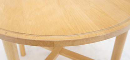 EstablishedLines H/S Haslev Danish Mid Century Modern Solid Birch Round Side End Table Stand MINT