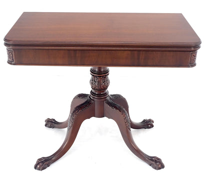EstablishedLines Ball & Claw Chippendale Style Mahogany Expandable Flip Top Game Console Table