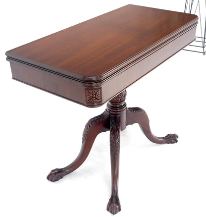 EstablishedLines Ball & Claw Chippendale Style Mahogany Expandable Flip Top Game Console Table