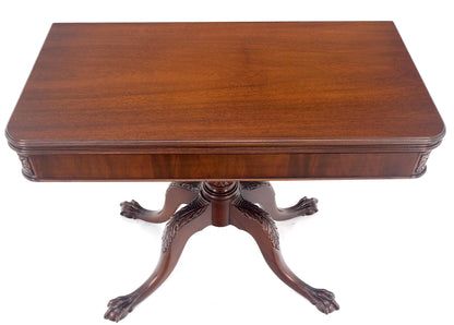 EstablishedLines Ball & Claw Chippendale Style Mahogany Expandable Flip Top Game Console Table