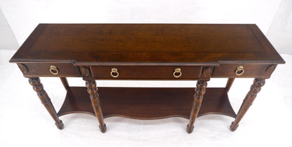 EstablishedLines Spanish Colonial Style 3 Drawers 60" Wide Console Table Credenza Brass Pulls
