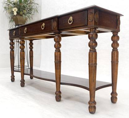 EstablishedLines Spanish Colonial Style 3 Drawers 60" Wide Console Table Credenza Brass Pulls