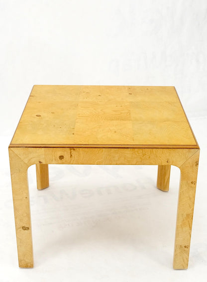 EstablishedLines Burl Wood Henredon Square Game Card Small Dining Table Mint!