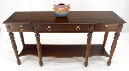 EstablishedLines Spanish Colonial Style 3 Drawers 60" Wide Console Table Credenza Brass Pulls