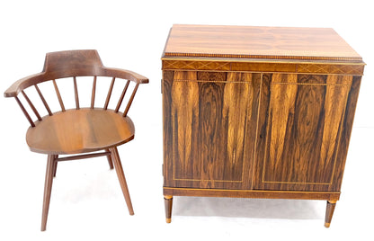 Rosewood French Art Deco Two Doors Server Sideboard One Drawer Credenza MINT!