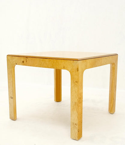 EstablishedLines Burl Wood Henredon Square Game Card Small Dining Table Mint!