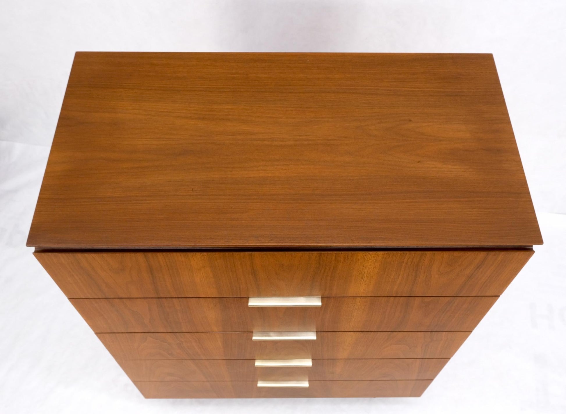 EstablishedLines John Stuart 5 Drawers Walnut High Boy Chest Dresser Mid-Century Modern Mint!