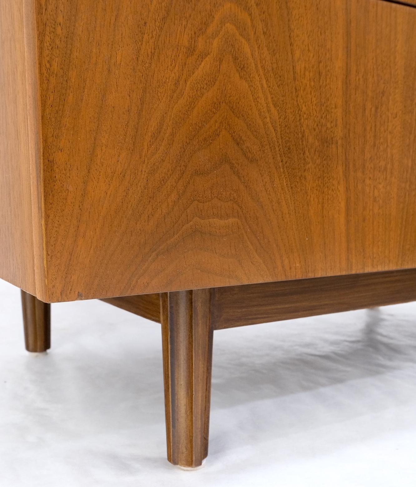EstablishedLines John Stuart 5 Drawers Walnut High Boy Chest Dresser Mid-Century Modern Mint!
