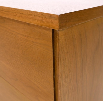 EstablishedLines Pair John Stuart Refinished 3 Drawer Bachelor Chests Dressers W/ Long Brass Pull
