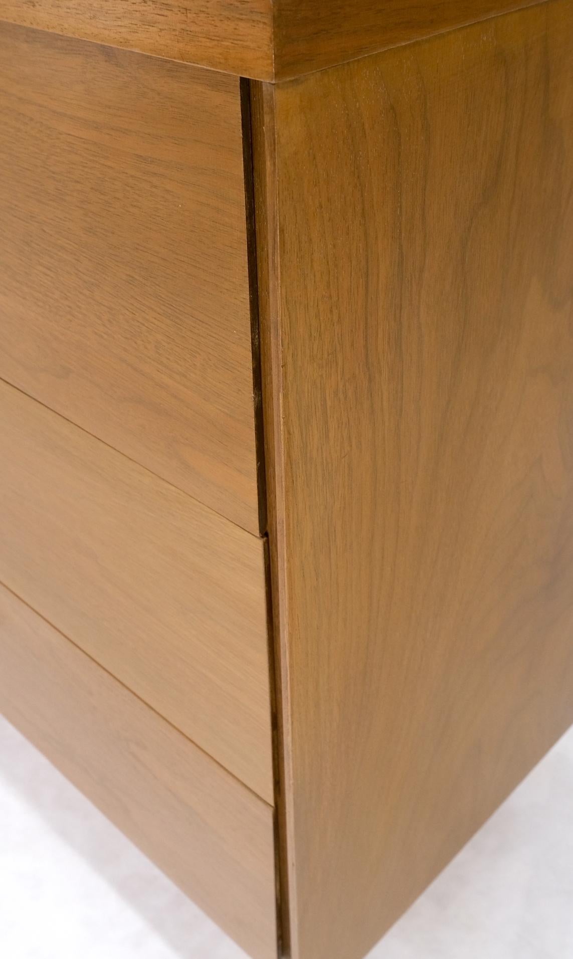 EstablishedLines Pair John Stuart Refinished 3 Drawer Bachelor Chests Dressers W/ Long Brass Pull