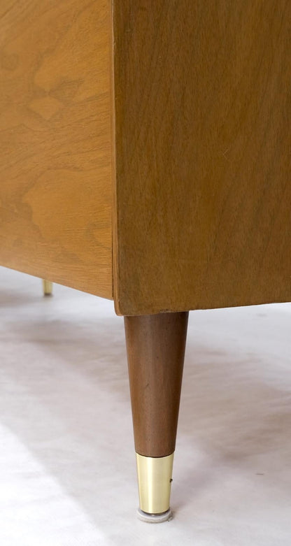 EstablishedLines Pair John Stuart Refinished 3 Drawer Bachelor Chests Dressers W/ Long Brass Pull