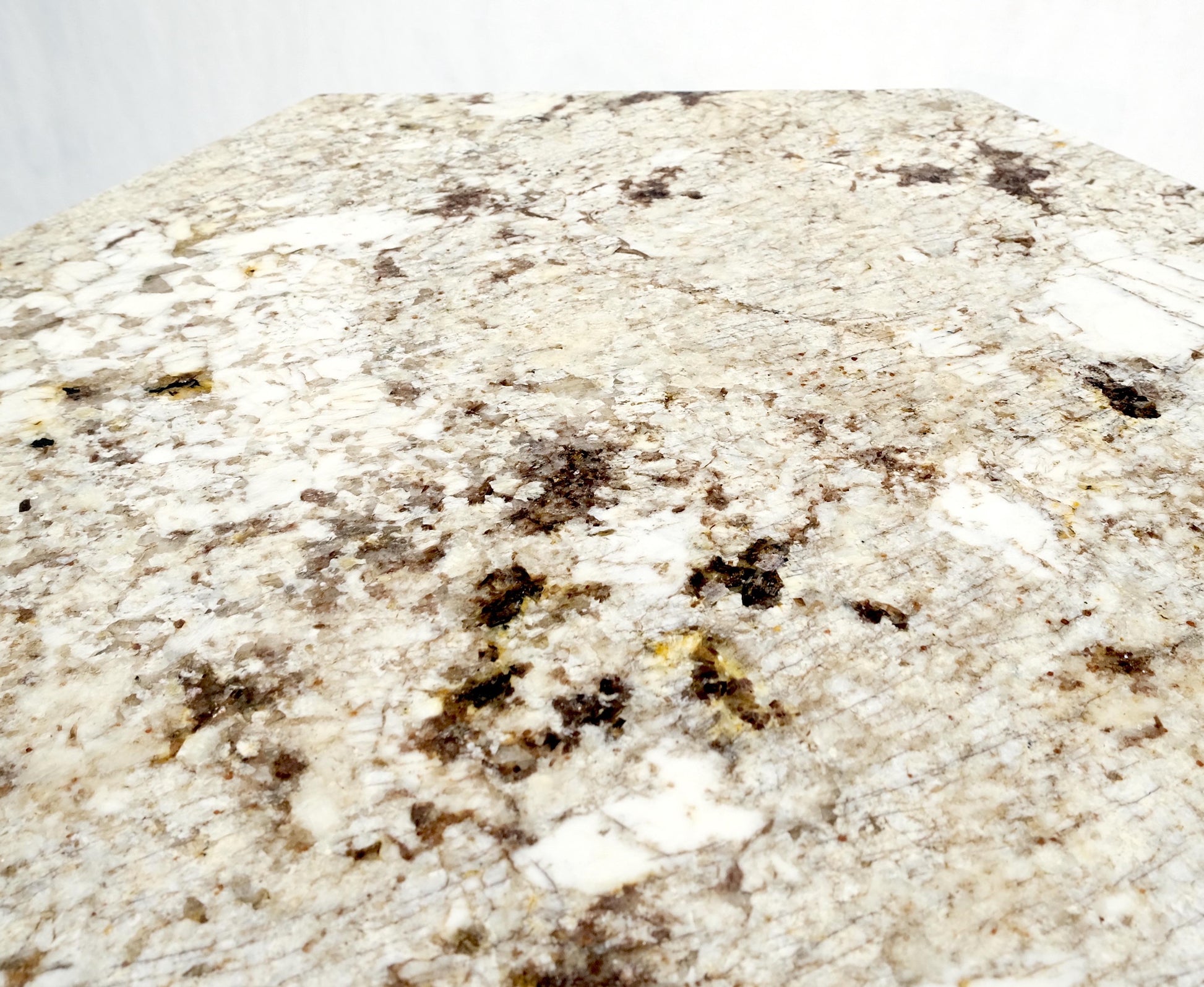 EstablishedLines Large Polished Marble Stone Hexagon Shape 38" Tall Pedestal MINT!
