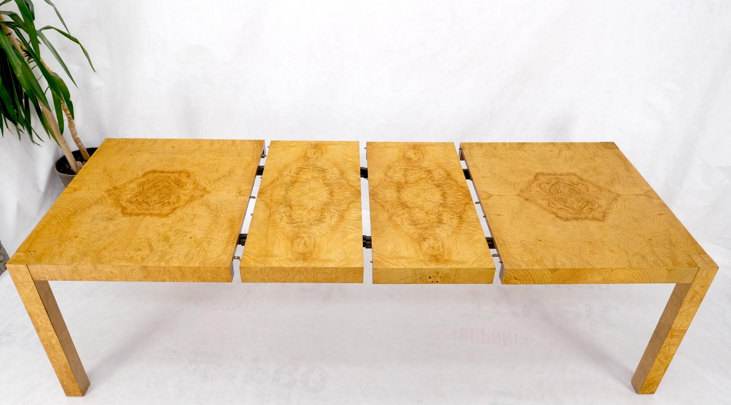 EstablishedLines Parson Burl Walnut Rectangle Lane Furniture Dining Table w/ Two Leaves Mint!