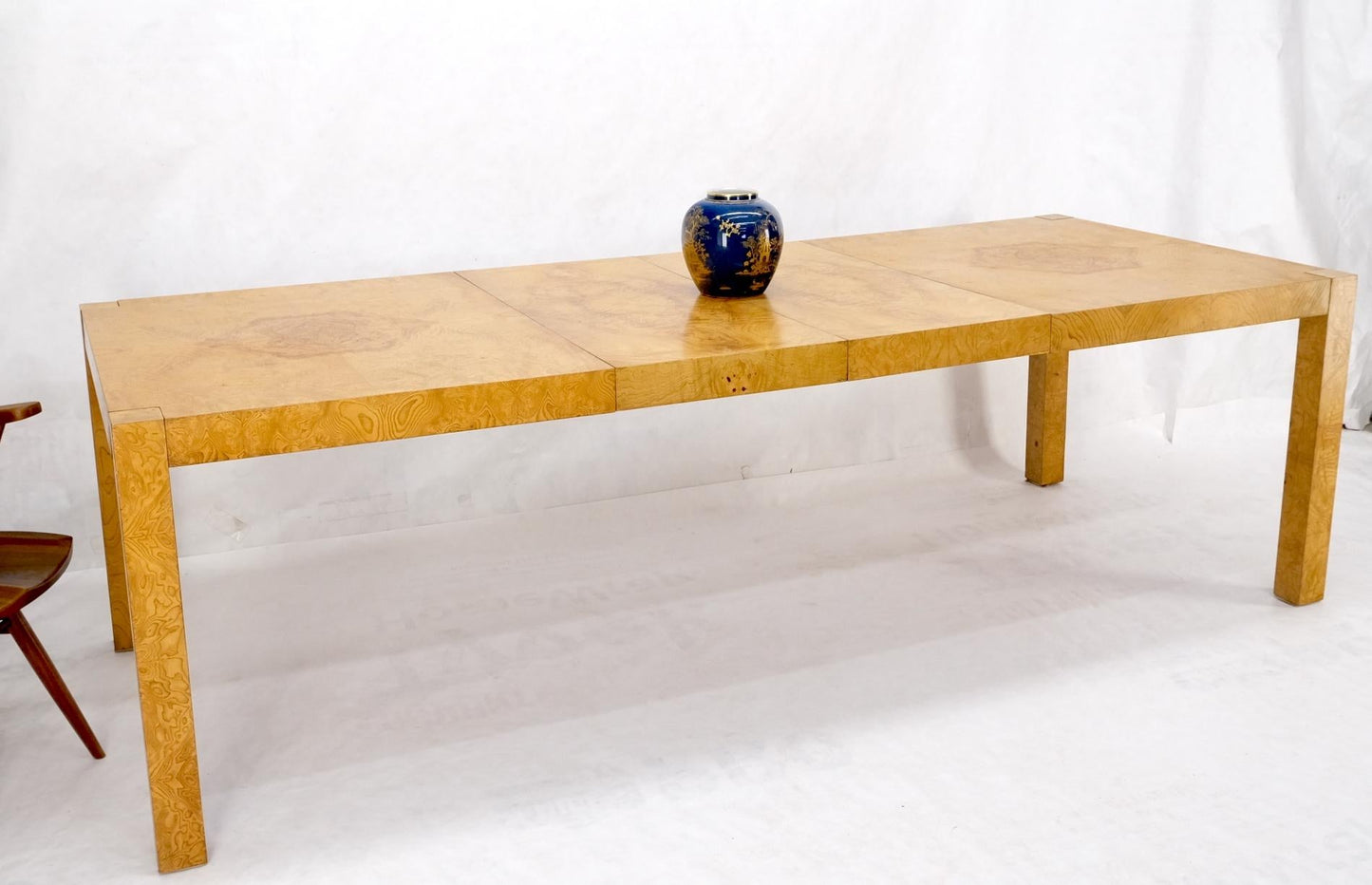 EstablishedLines Parson Burl Walnut Rectangle Lane Furniture Dining Table w/ Two Leaves Mint!