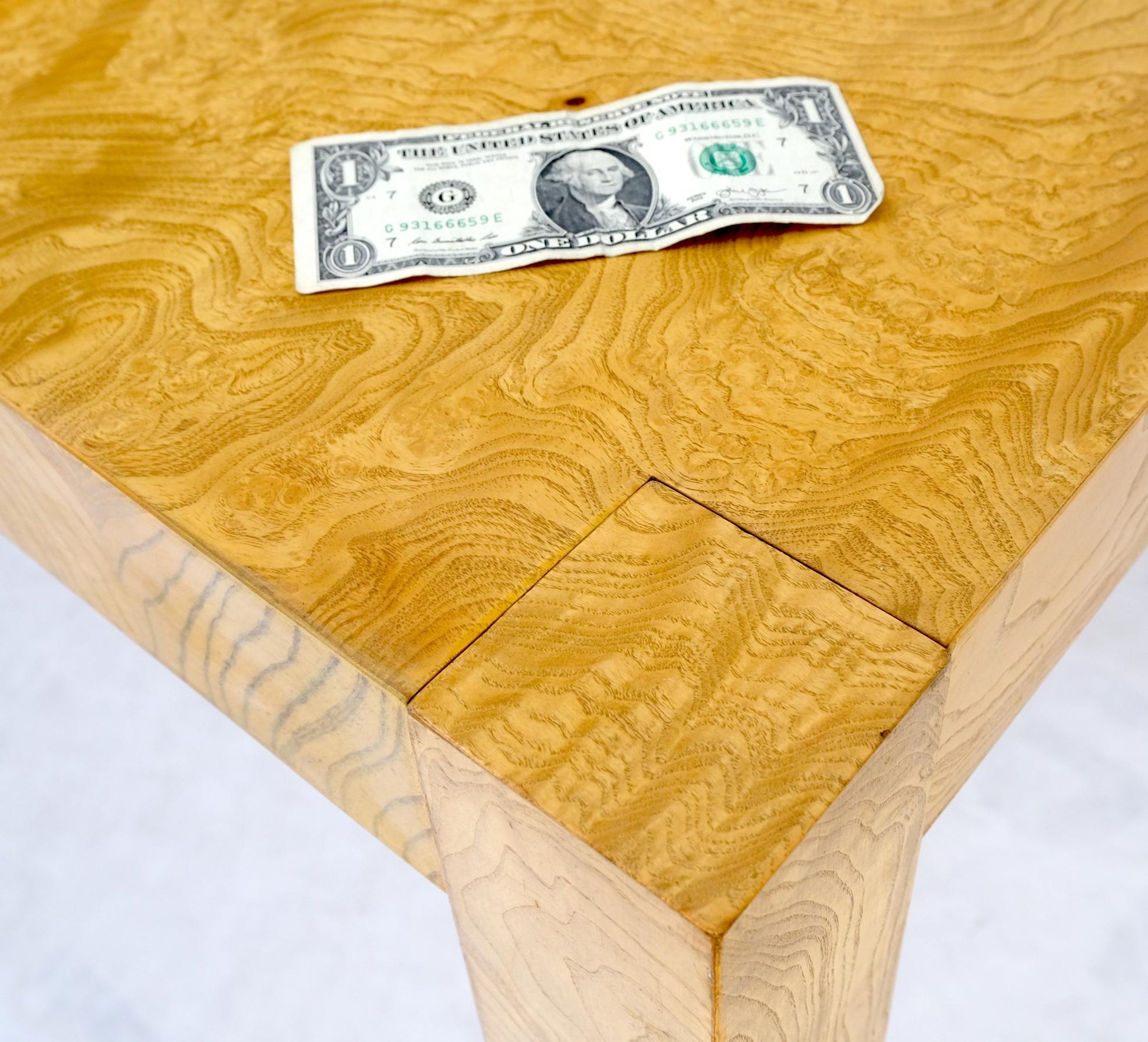 EstablishedLines Parson Burl Walnut Rectangle Lane Furniture Dining Table w/ Two Leaves Mint!