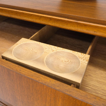 EstablishedLines 6 Drawers Drop Pulls Walnut Mid Century Modern High Chest Dresser Tall Legs MINT