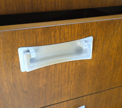 EstablishedLines 6 Drawers Drop Pulls Walnut Mid Century Modern High Chest Dresser Tall Legs MINT