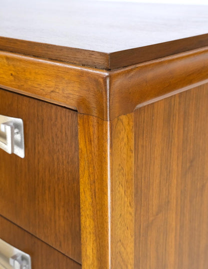 EstablishedLines 6 Drawers Drop Pulls Walnut Mid Century Modern High Chest Dresser Tall Legs MINT