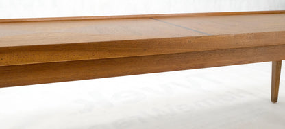 EstablishedLines Danish Mid-Century Modern Walnut Long Rectangle Coffee Table W Rolled Edge Mint!