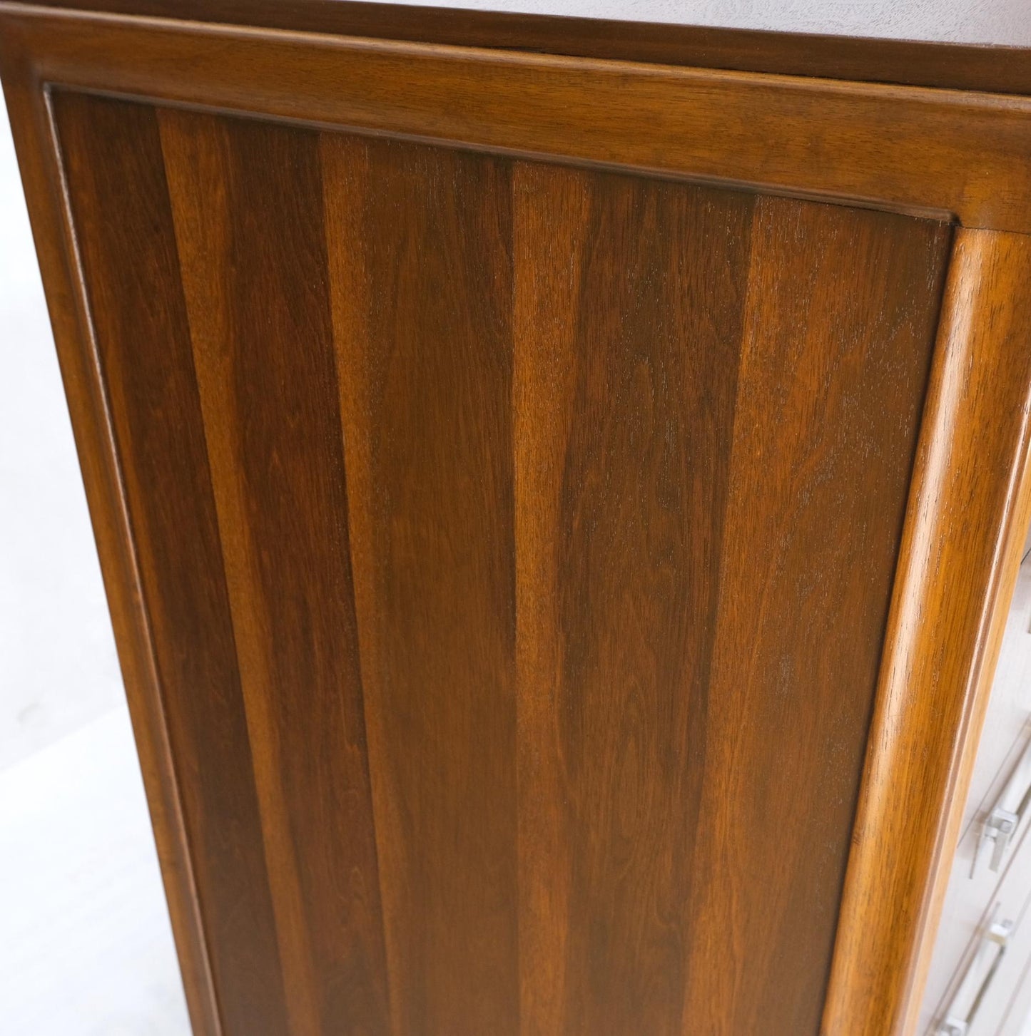 EstablishedLines 6 Drawers Drop Pulls Walnut Mid Century Modern High Chest Dresser Tall Legs MINT