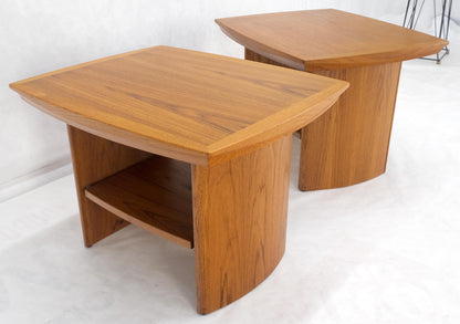 EstablishedLines Pair Mid Century Danish Mid Century Modern Teak End Side Table Nightstands MINT!