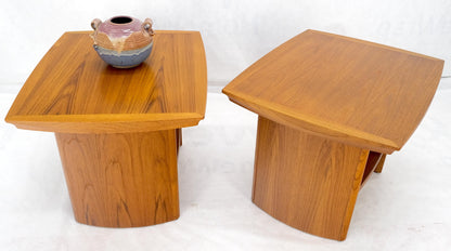 EstablishedLines Pair Mid Century Danish Mid Century Modern Teak End Side Table Nightstands MINT!