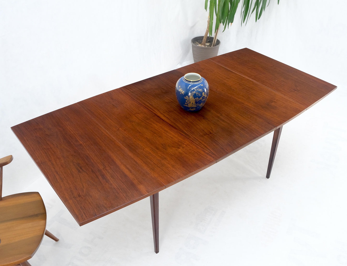 Brass Drop Rings Pulls Low Profile Tapered Legs Long Credenza Mid Century MINT!